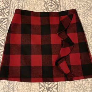 J. Crew Wool plaid skirt